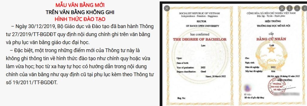 Bằng đh mở